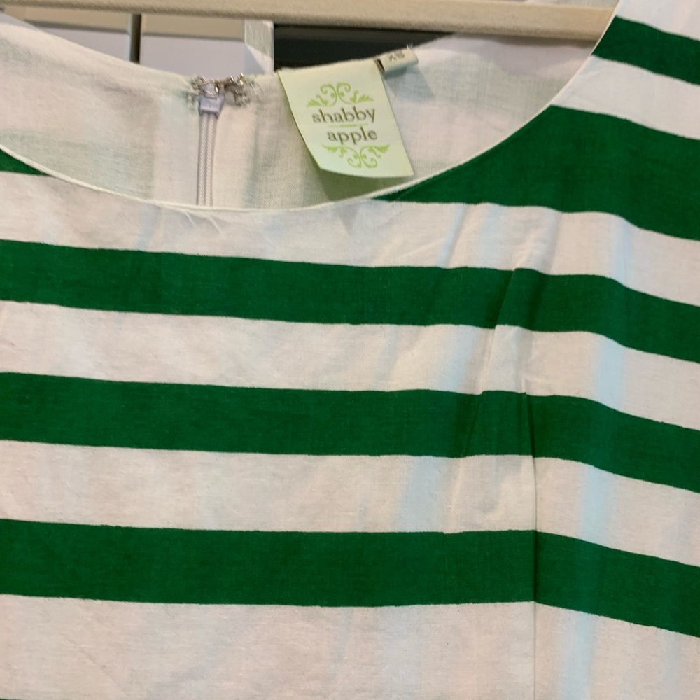 NEVER WORN Shabby Apple green candy striper dress - Picture 7 of 8